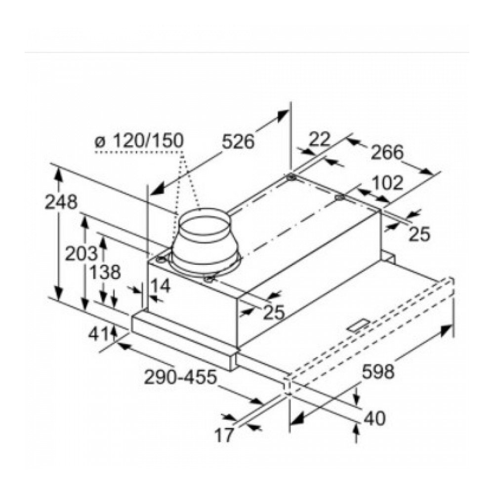 BOSCH DFM064W54 SERIE 2 telescopische dampkap - 60cm