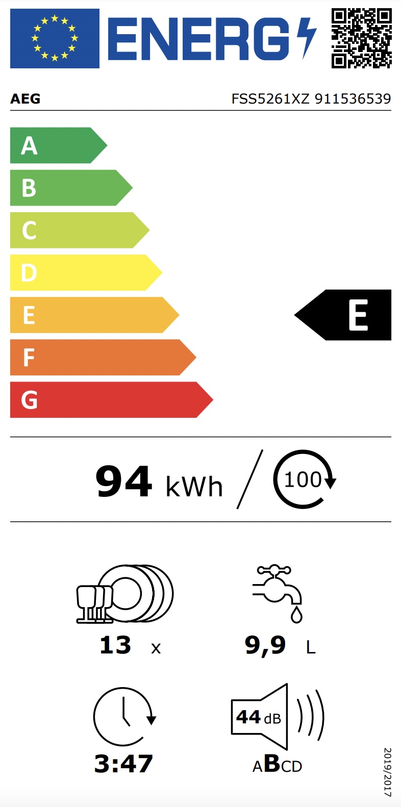 AEG FSS5261XZ 6000 vaatwasser volledig integreerbaar AEG FSS5261XZ 6000 vaatwasser volledig integreerbaar