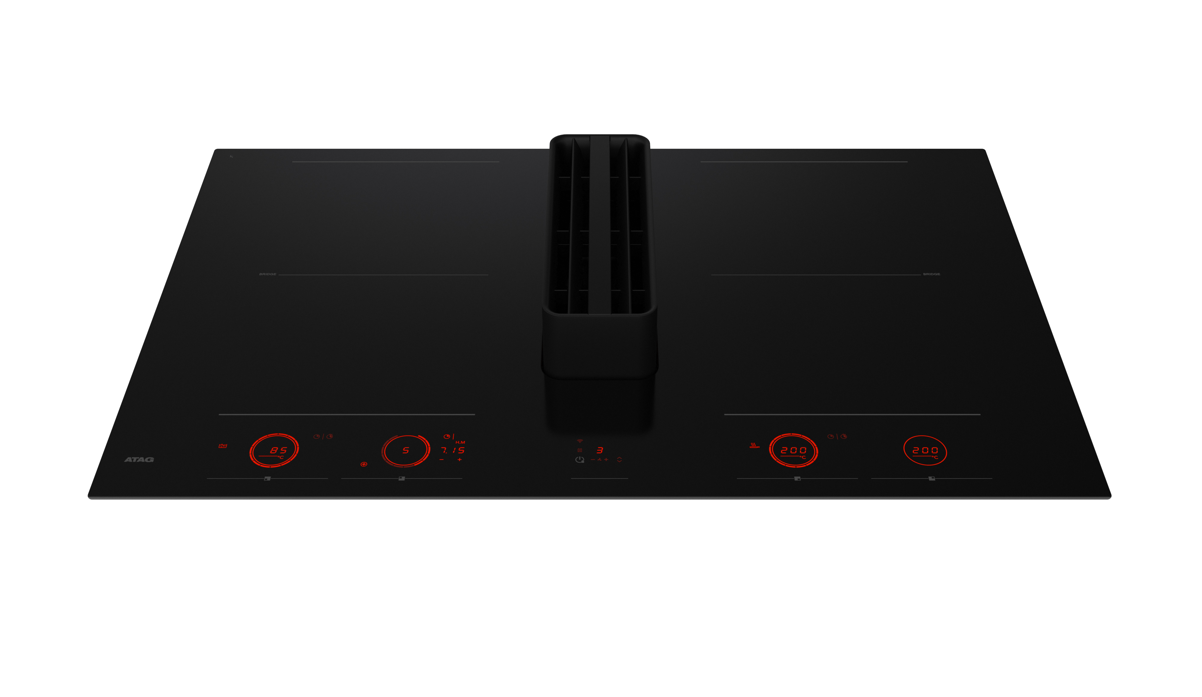 ATAG HIDD28471SVI kookplaat met afzuiging - 83cm