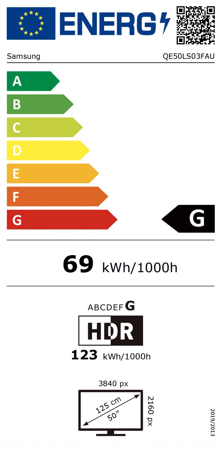 SAMSUNG F-QE50LS03FAUX televisie 4K UHD - 50''