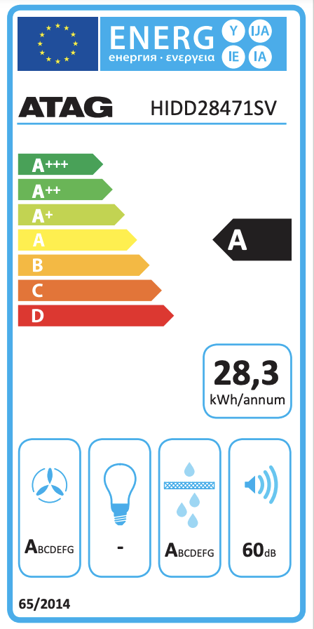 ATAG HIDD28471SV kookplaat met afzuiging - 83cm