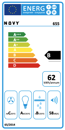 NOVY 655 telescopische dampkap - 90cm