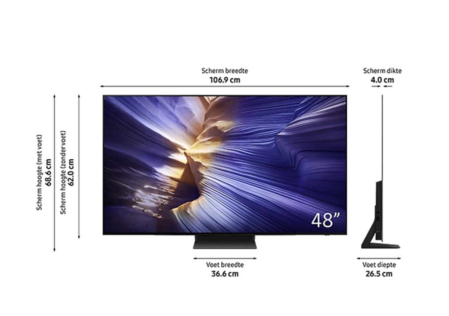 SAMSUNG QE48S93FAEXXN televisie 4K UHD - 48"
