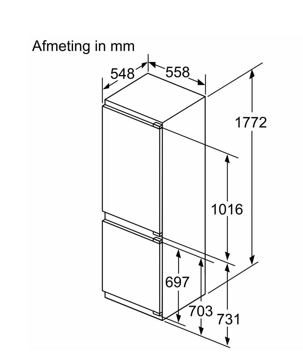 BOSCH KIN86EDD0 SERIE 6 koel-/vriescombinatie - 177,5cm