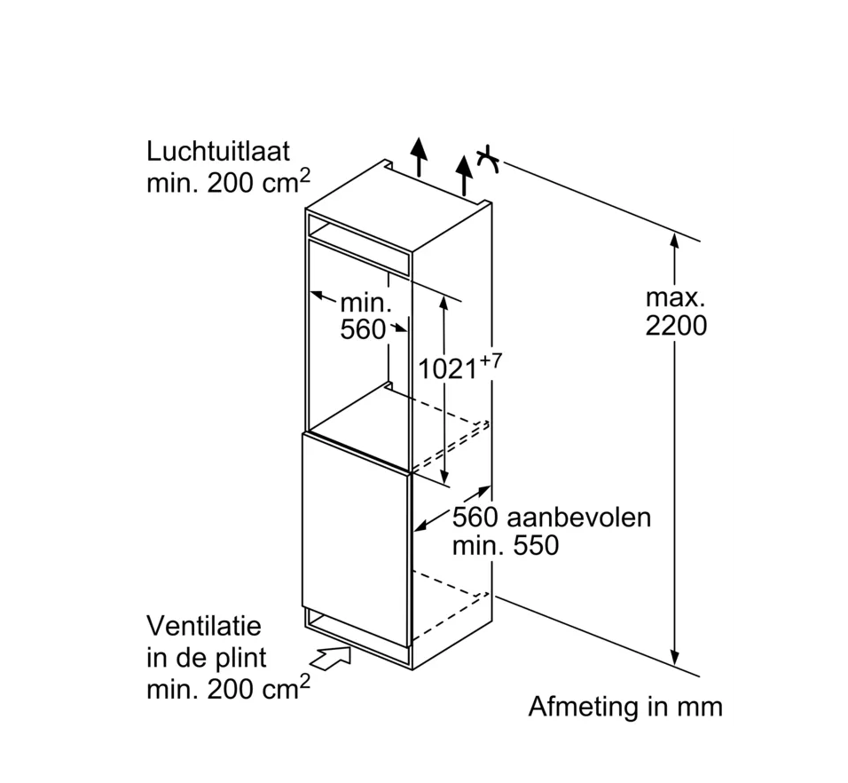 SIEMENS KI32LVFE0 IQ300 koelkast met vriesvak  - 102cm
