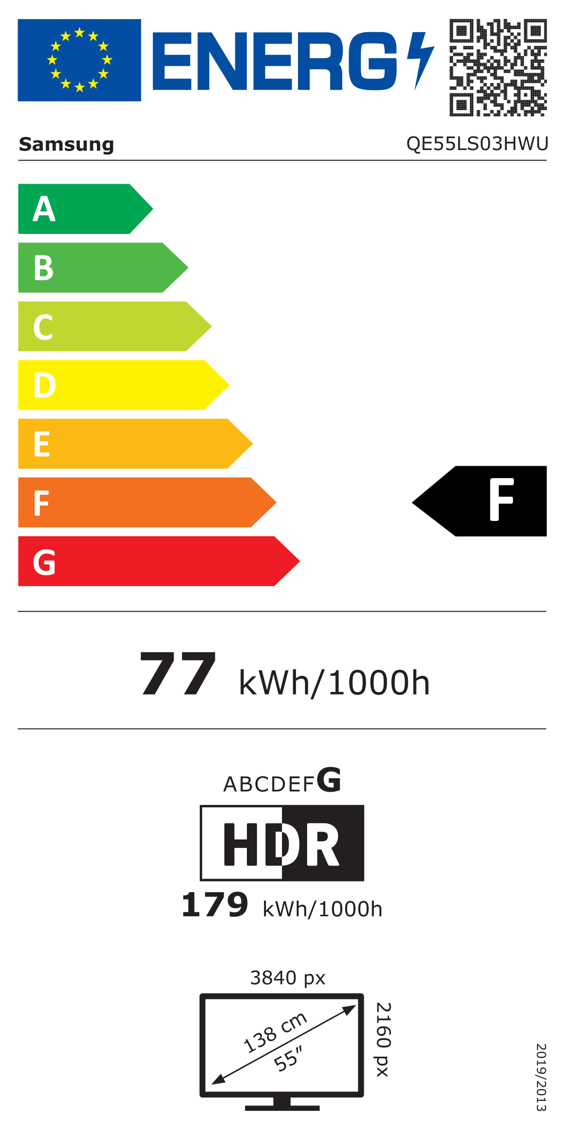 SAMSUNG F-QE55LS03HWUX televisie