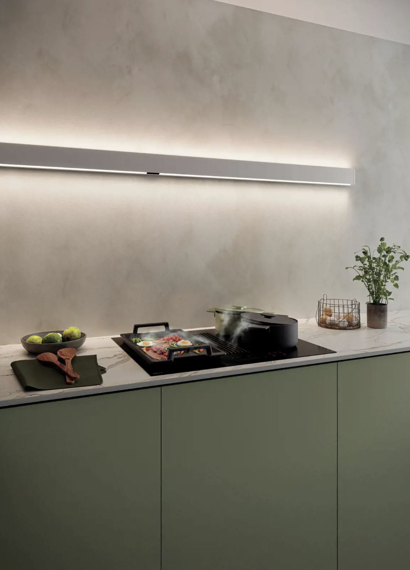 NOVY 1871 EASY kookplaat met afzuiging - 65cm