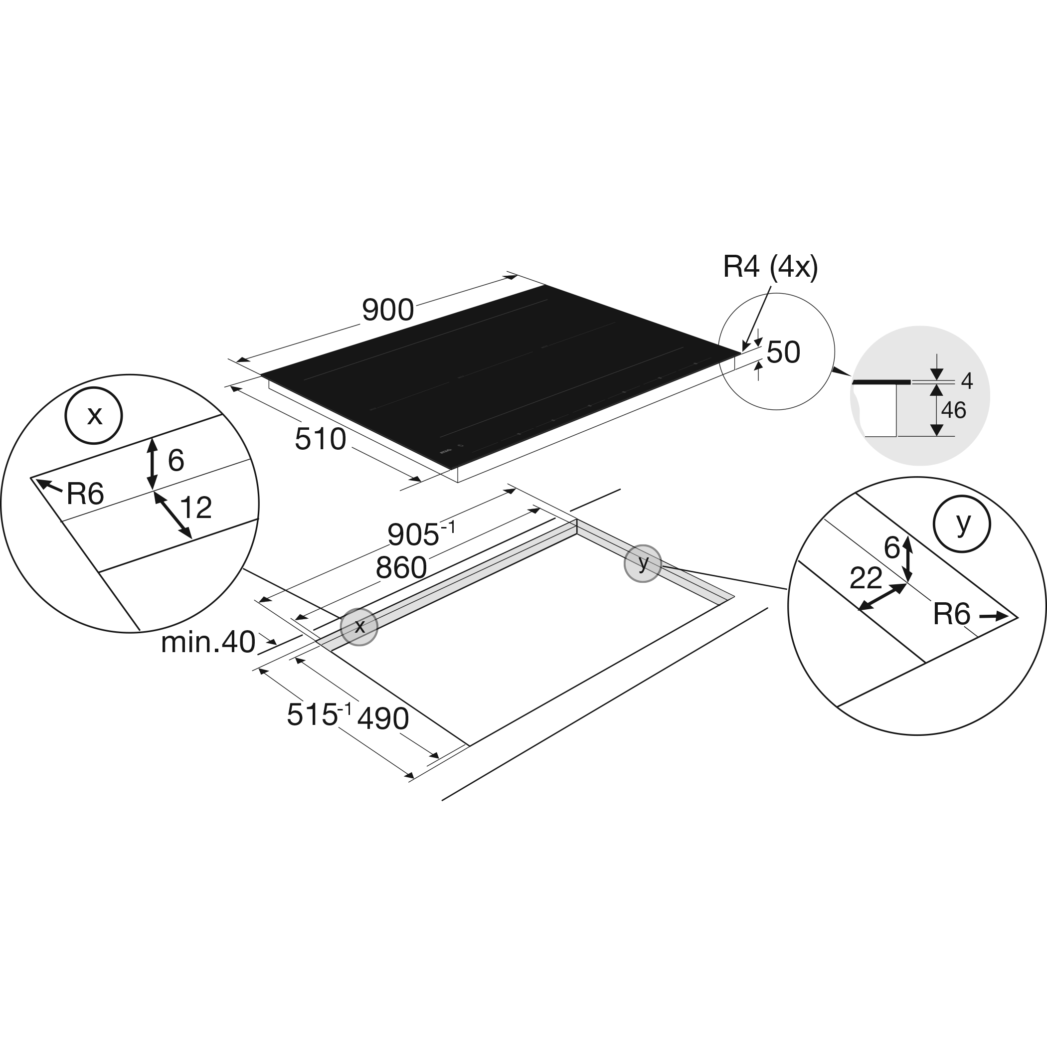 ATAG HI29672SVI inductiekookplaat - 90cm