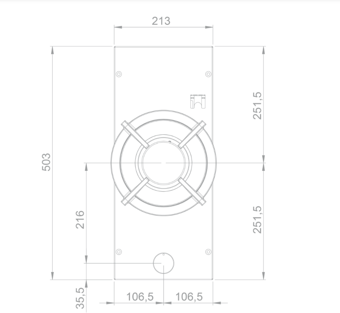 NOVY 56002 gaskookplaat - domino
