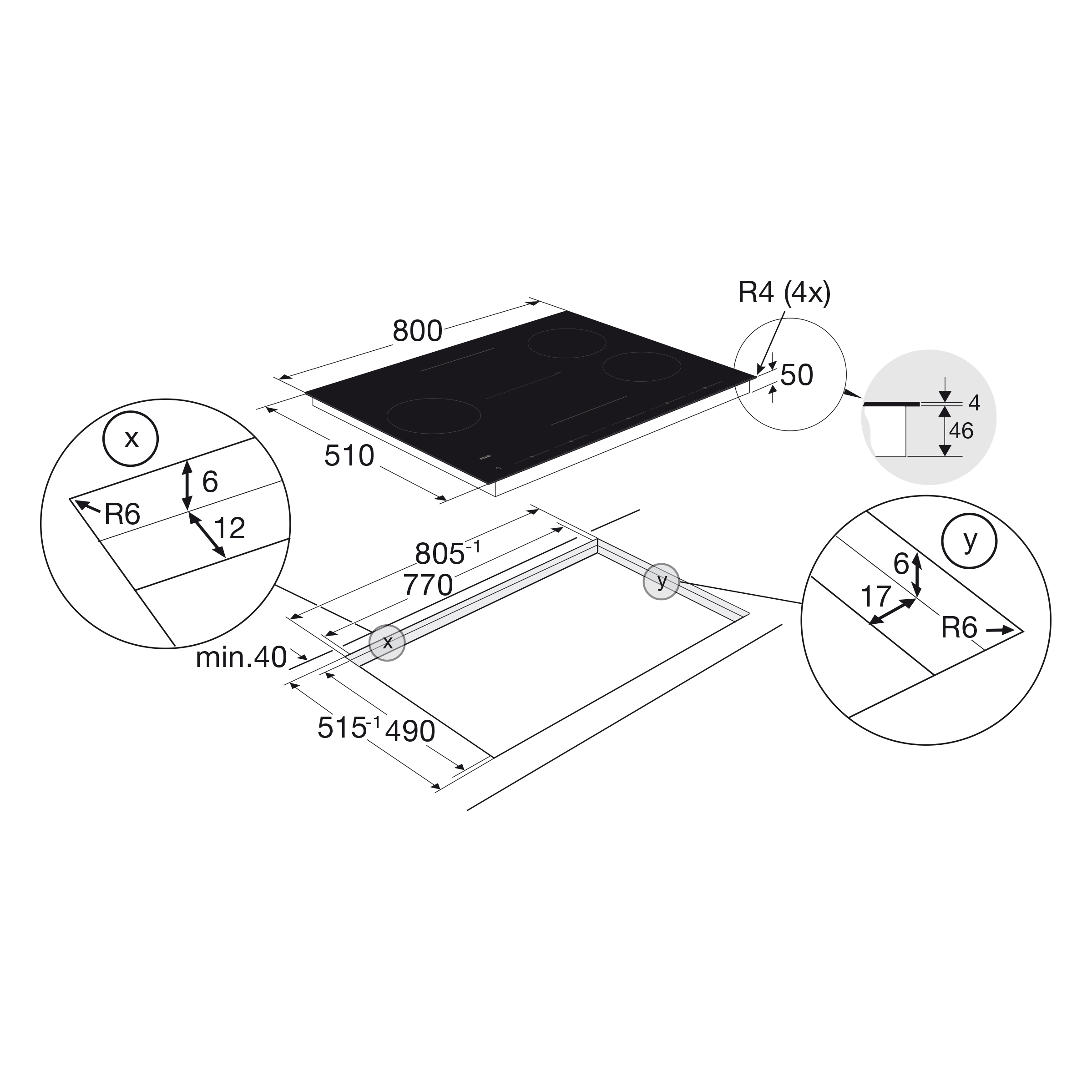 ATAG HI28572SV inductiekookplaat - 80cm