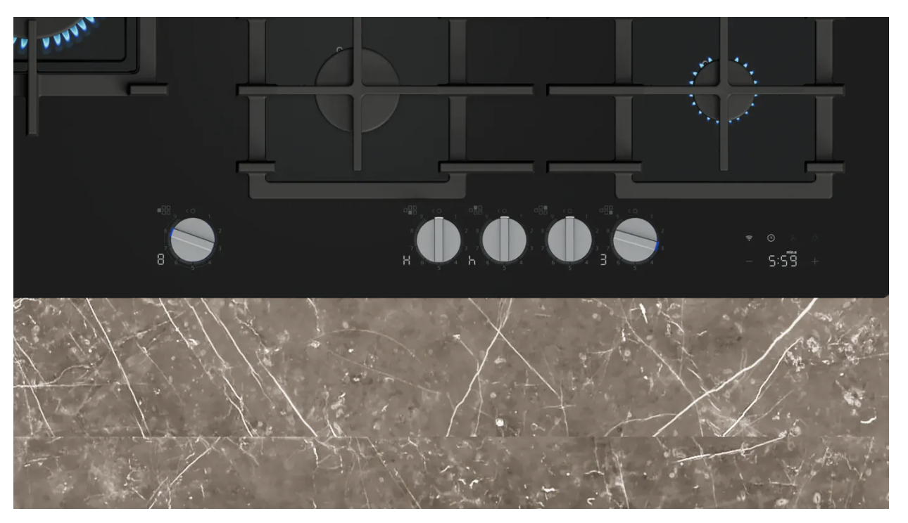 SIEMENS ER9A6SH40 IQ700 gaskookplaat - 90cm