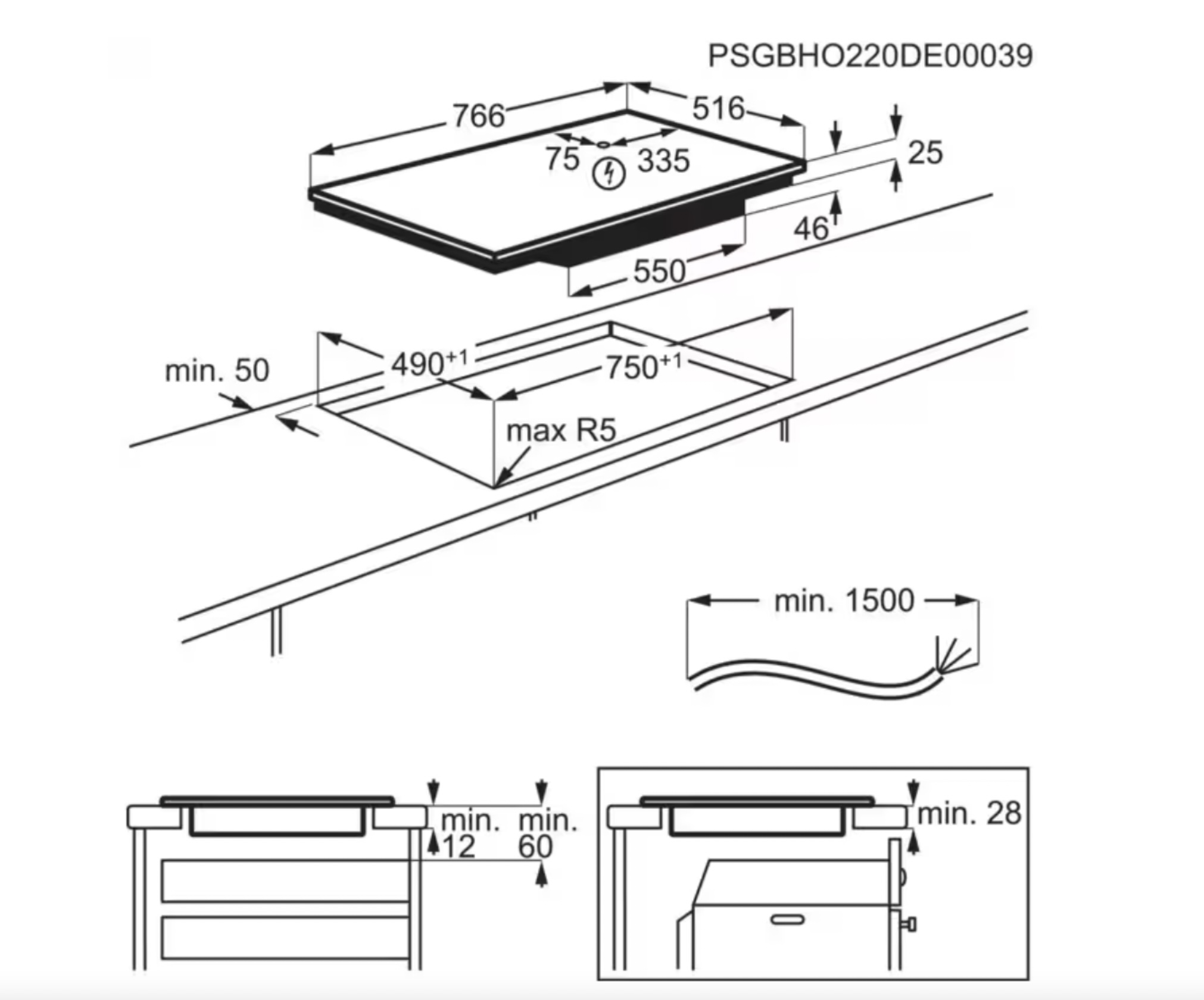AEG IKB84443XB 6000 inductiekookplaat - 80cm AEG IKB84443XB 6000 inductiekookplaat - 80cm