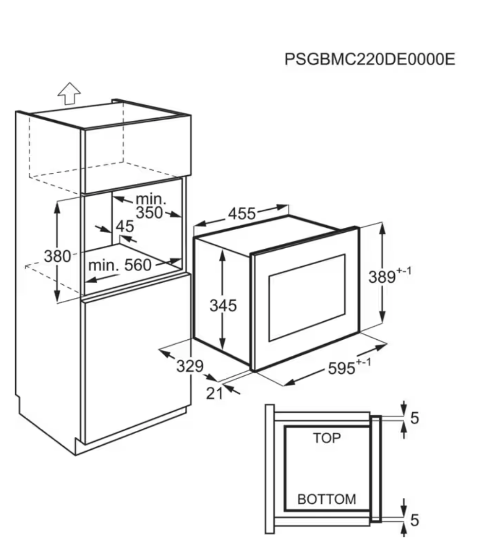 ELECTROLUX KMSE203MMX 300 microgolfoven - 38cm