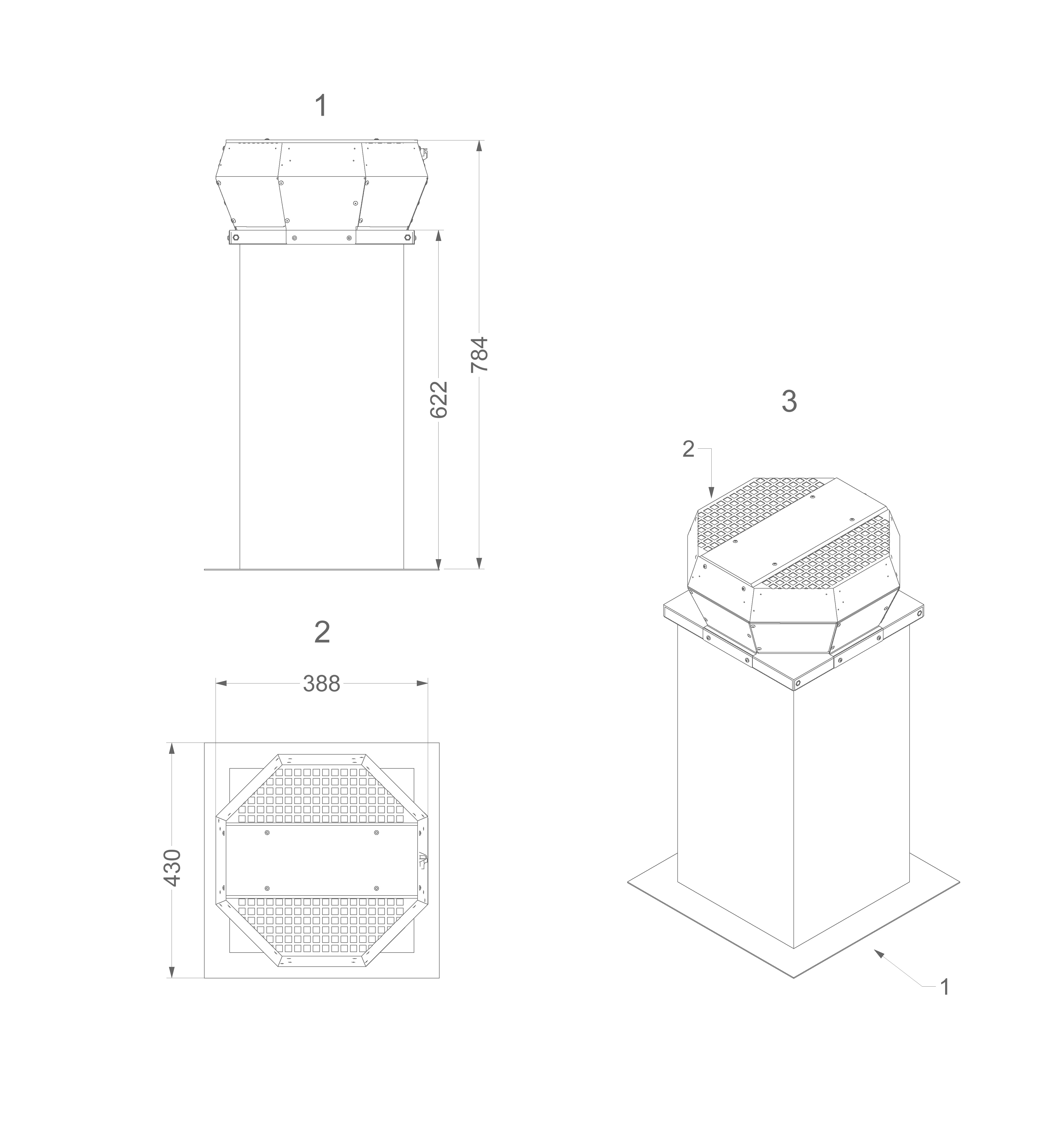 NOVY 755999 externe motor - montage op dak 