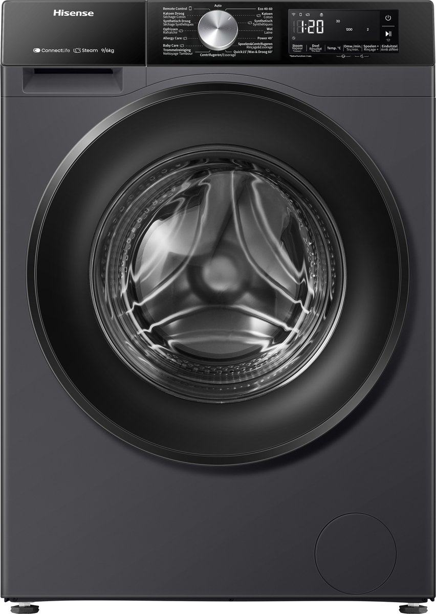 HISENSE WD3S9043BB3 was- droogcombinatie