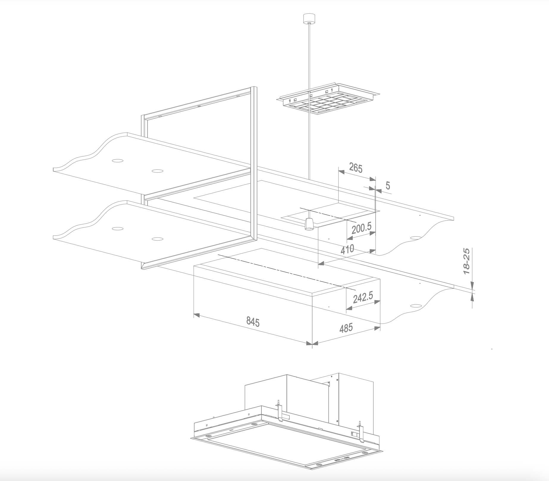 NOVY 15007 eilanddampkap - 90cm
