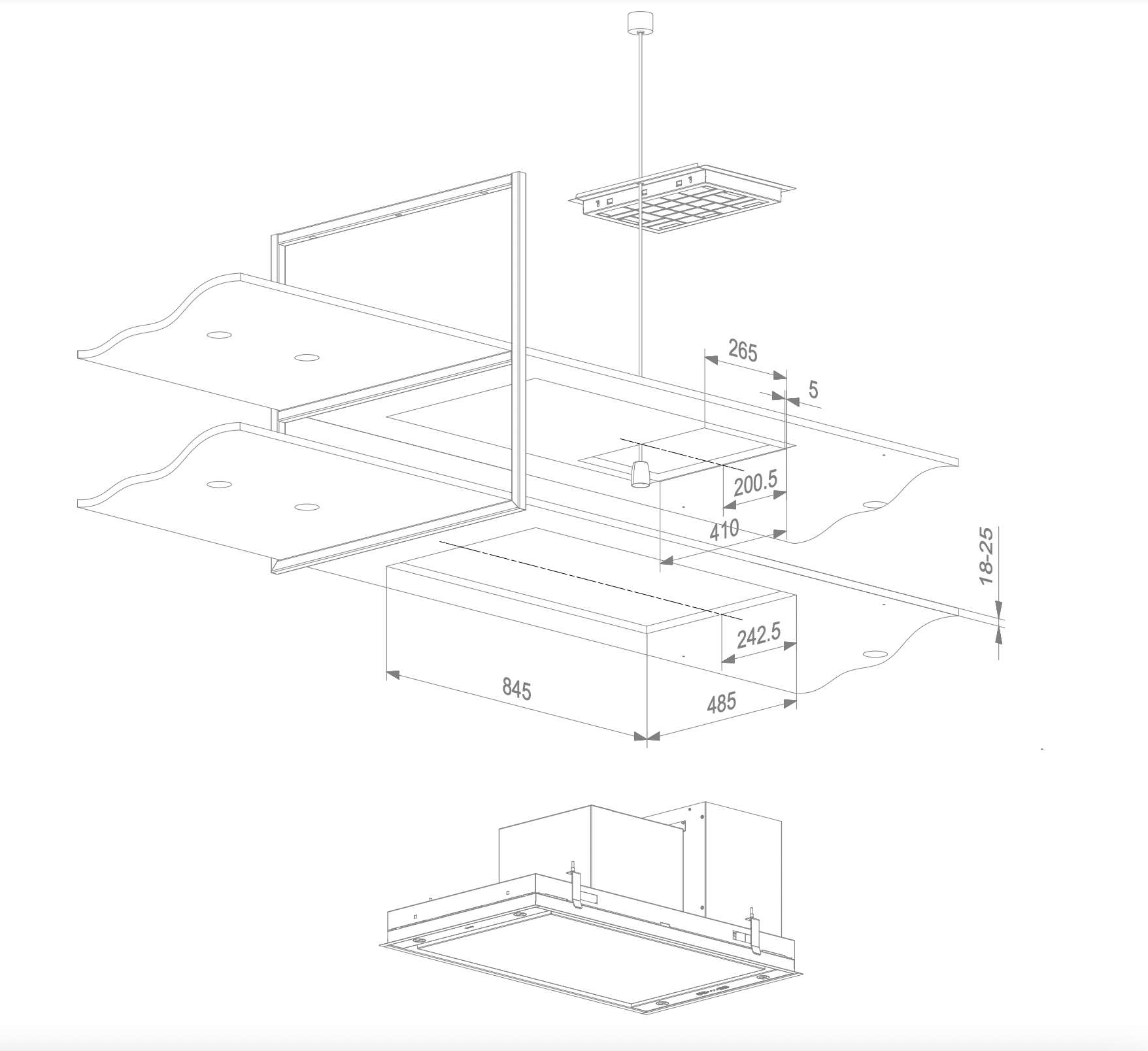 NOVY 15009 eilanddampkap - 90cm