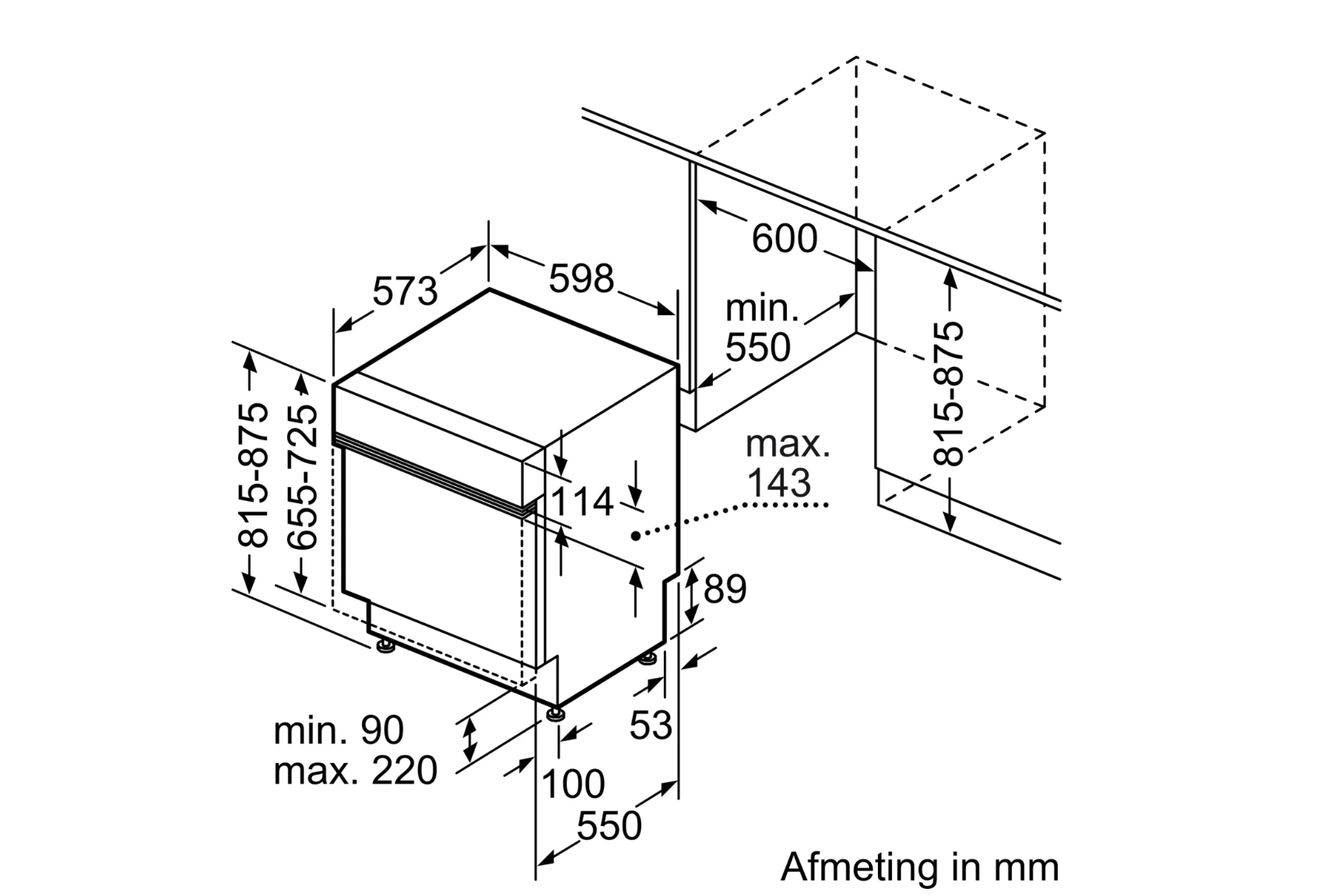 BOSCH SMI4ECS32E Series 4 vaatwasser met bedieningspaneel