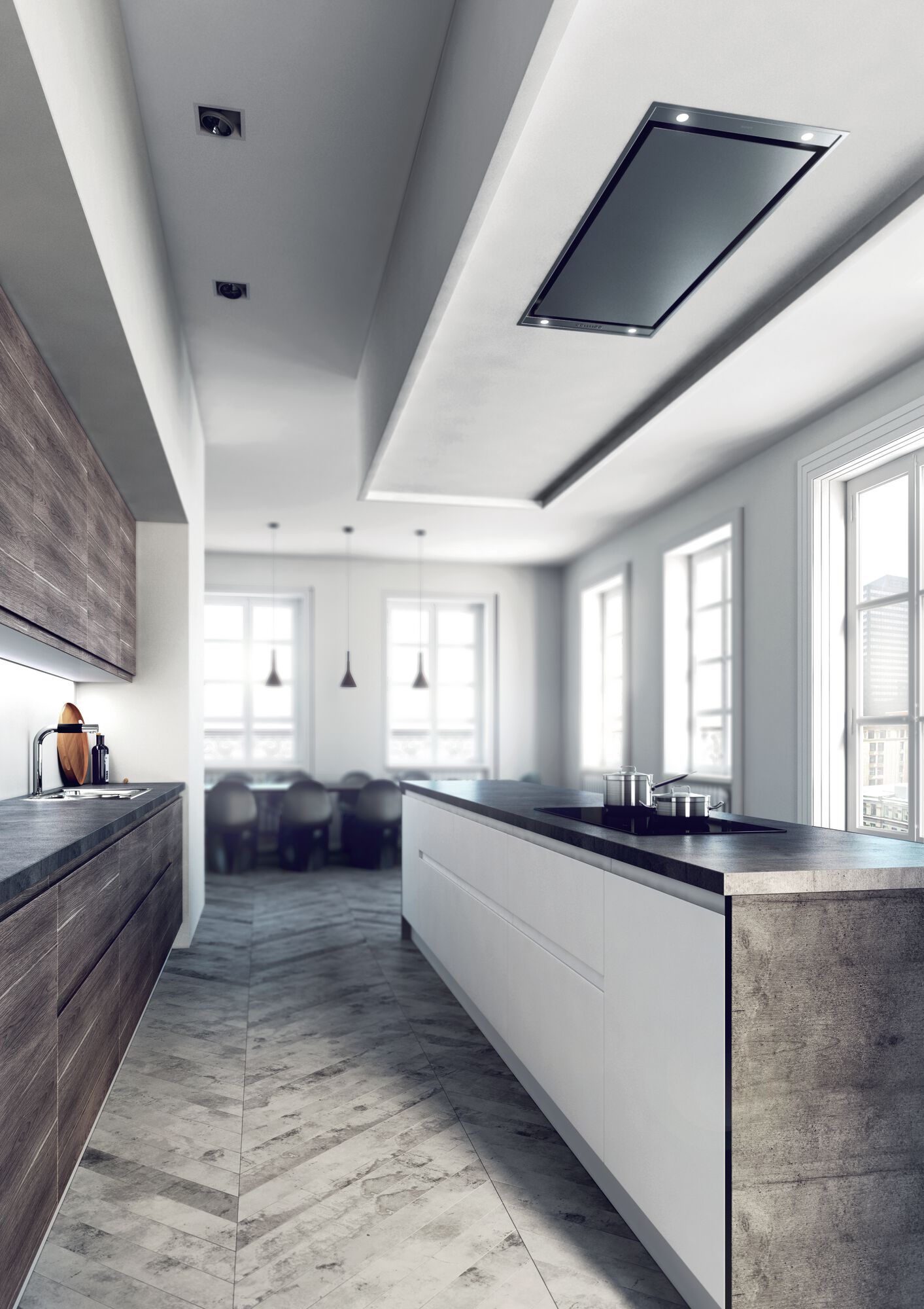 NOVY 6840 Pureline plafonddampkap - 120cm