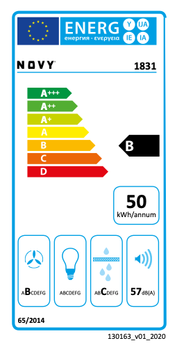 NOVY 1831 kookplaat met afzuiging - 88cm