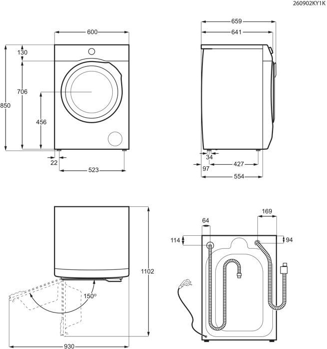 AEG LE694ONYX 6000 wasmachine