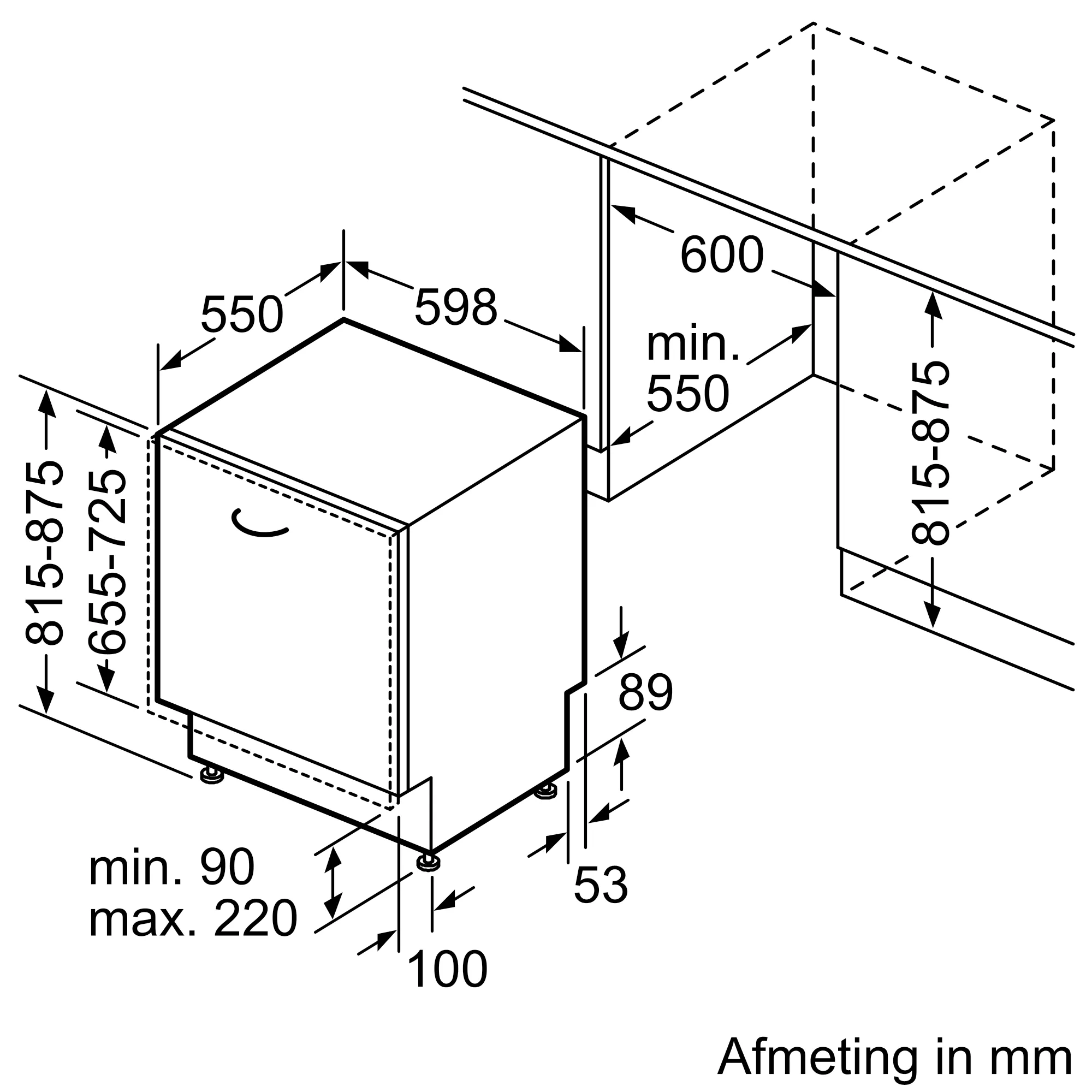  SN63HX09UE IQ300 vaatwasser volledig integreerbaar