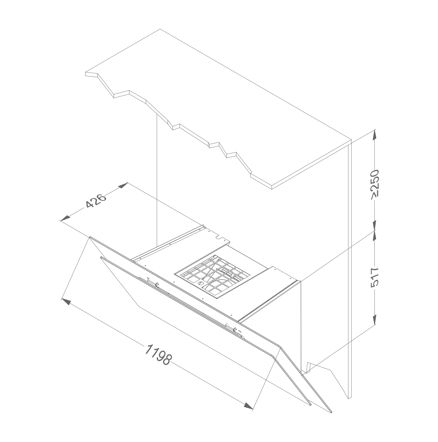 NOVY 7848 Vision headfree dampkap - 120cm