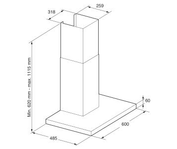 ATAG WS6211RCL wandschouwdampkap - 60cm