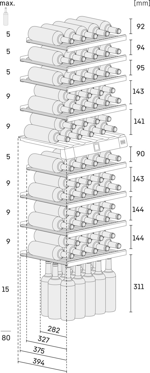 LIEBHERR EWTDF355326 integreerbare wijnklimaatkast