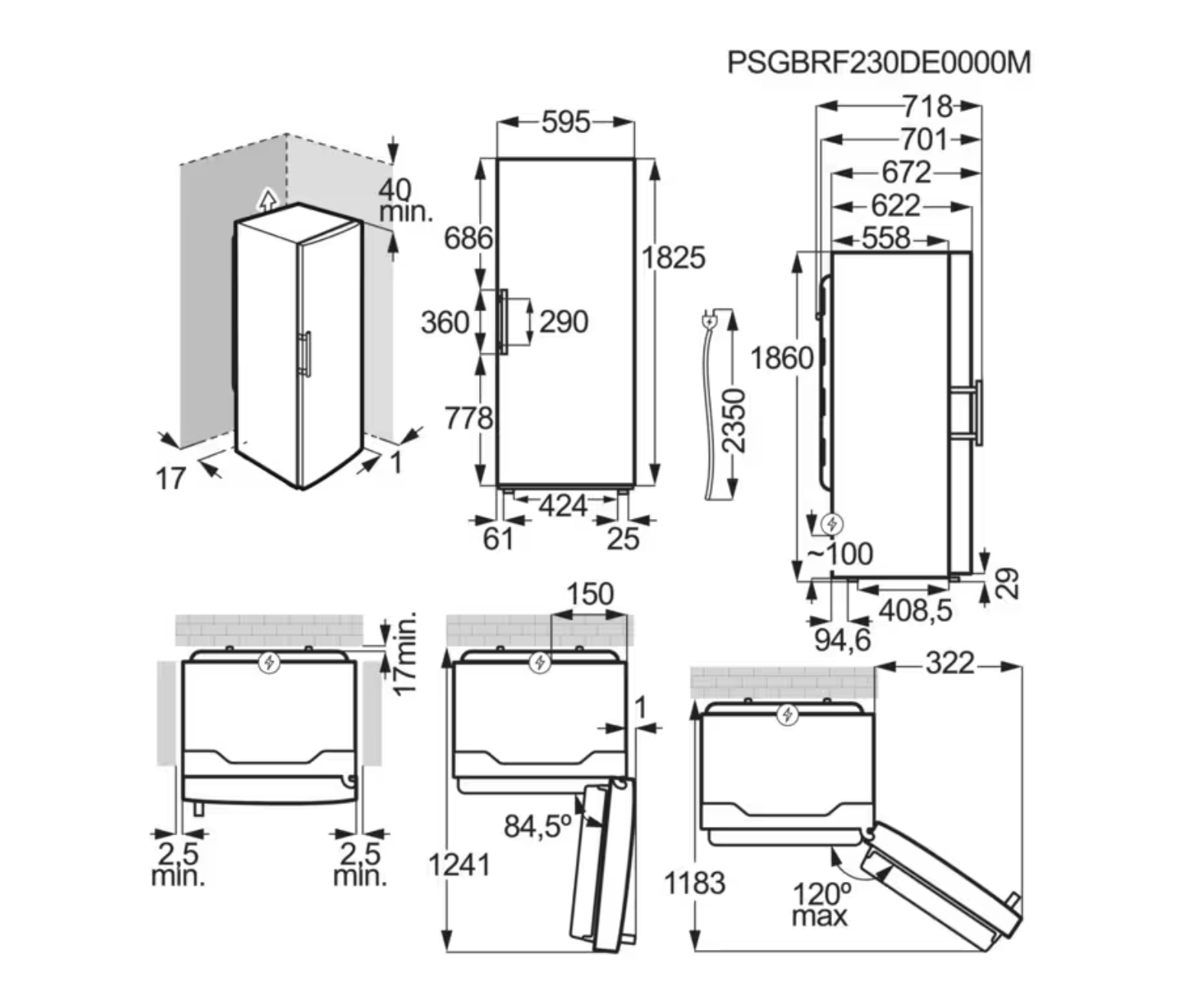 AEG ORK7M391DX 7000 vrijstaande koelkast zonder vriesvak - 186cm