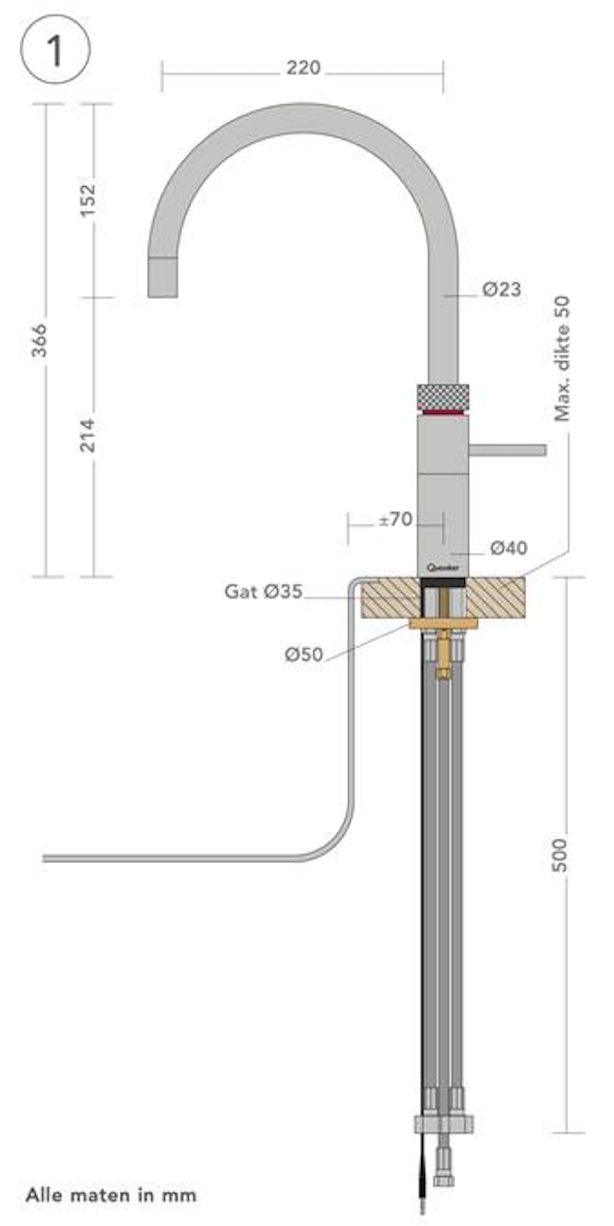QUOOKER FNRGLD 2 in1 kraan