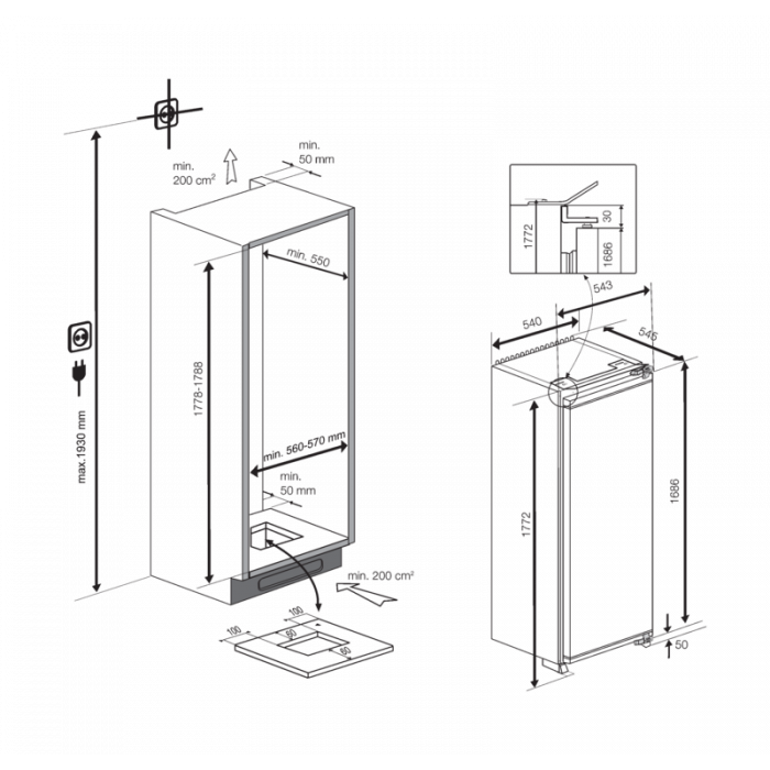 BEKO BFNA247E40SN vrijstaande vriezer