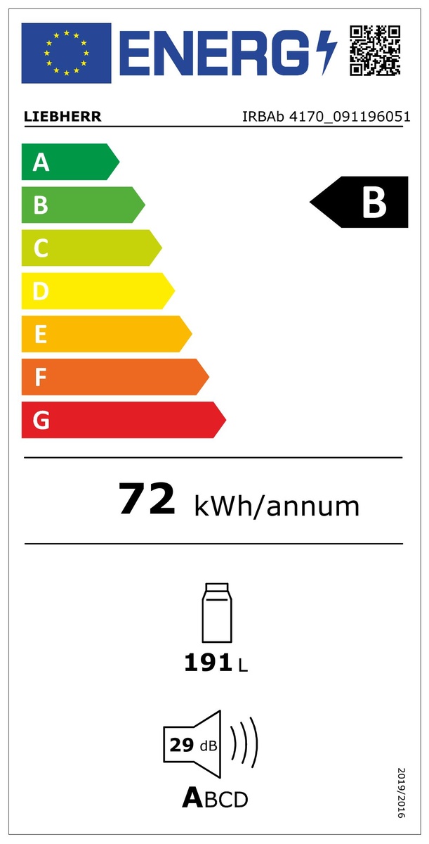 LIEBHERR IRBAB417022617 koelkast zonder vriesvak - 122cm