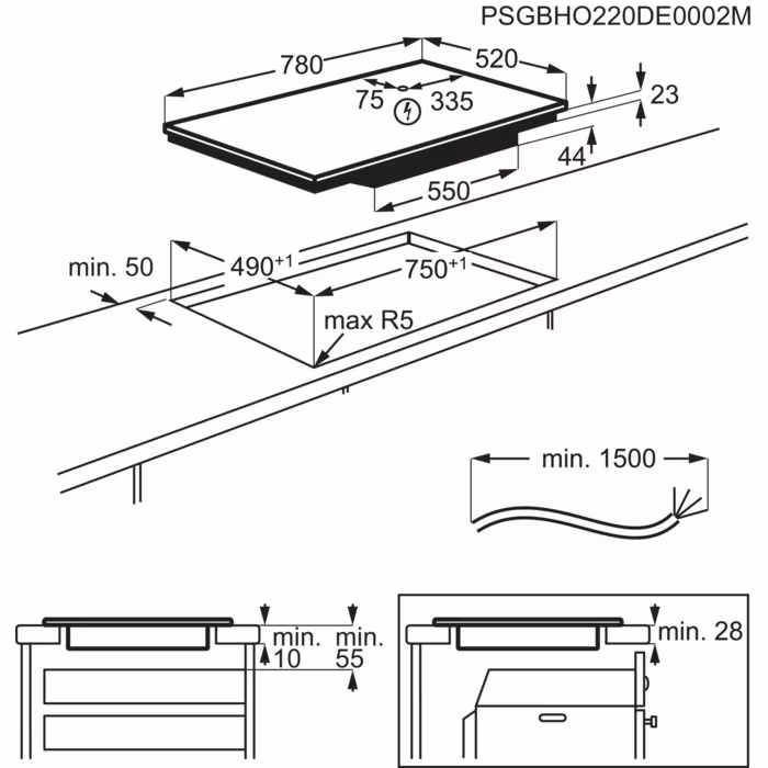 AEG TK85IM00FB 6000 inductiekookplaat - 80cm