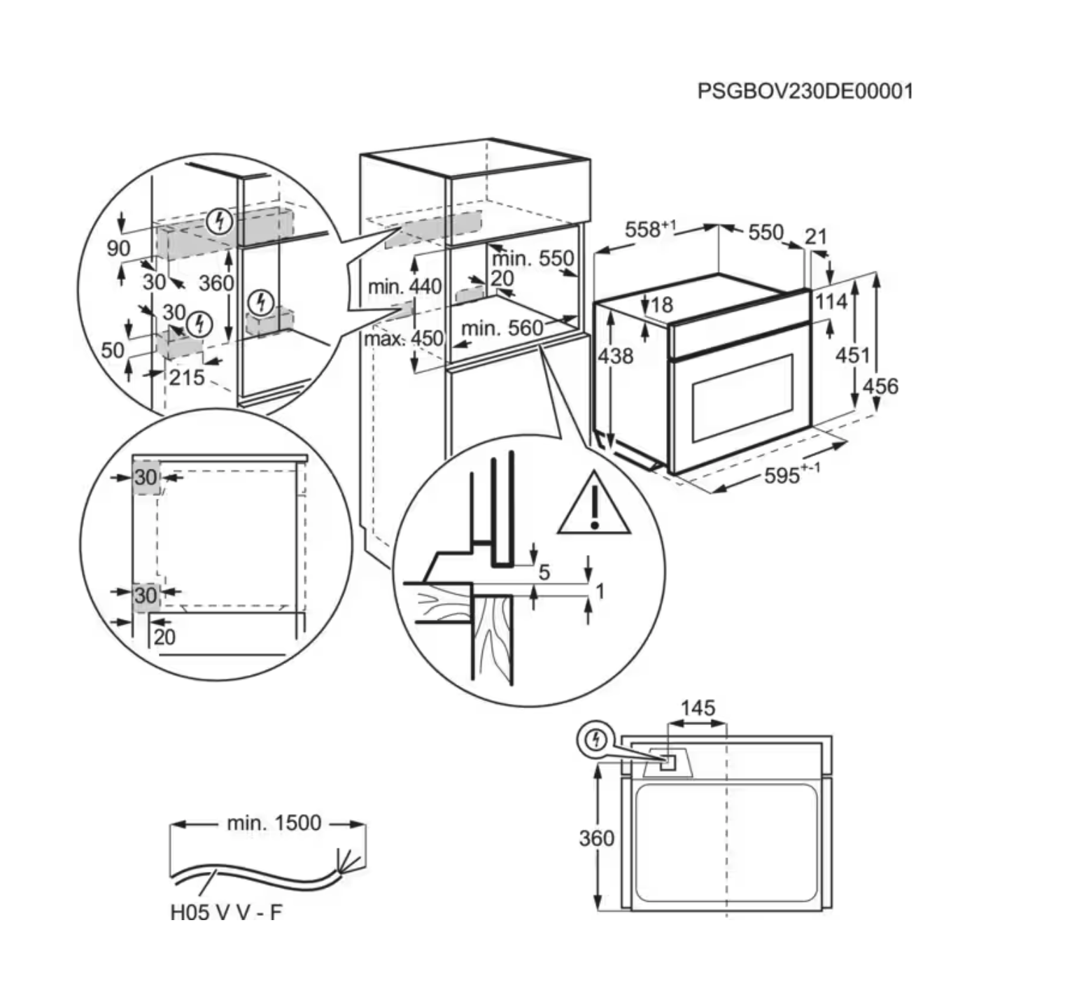 AEG TKK8N821T 9000 multifunctionele oven met microgolfoven - 45cm