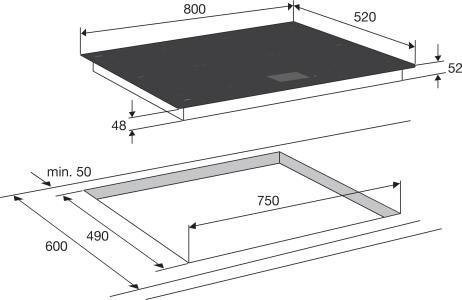 ATAG HI38571TF inductiekookplaat - 80cm