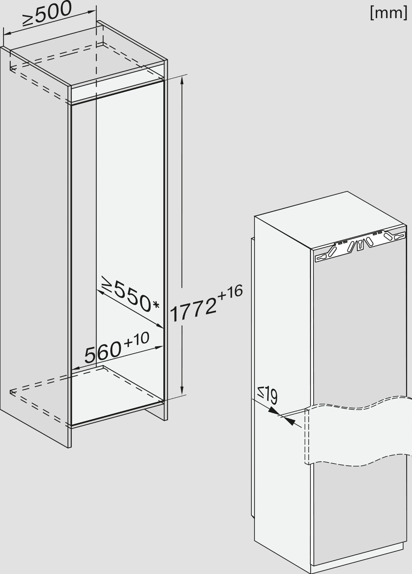 MIELE FNS7774D inbouw vriezer - 178cm