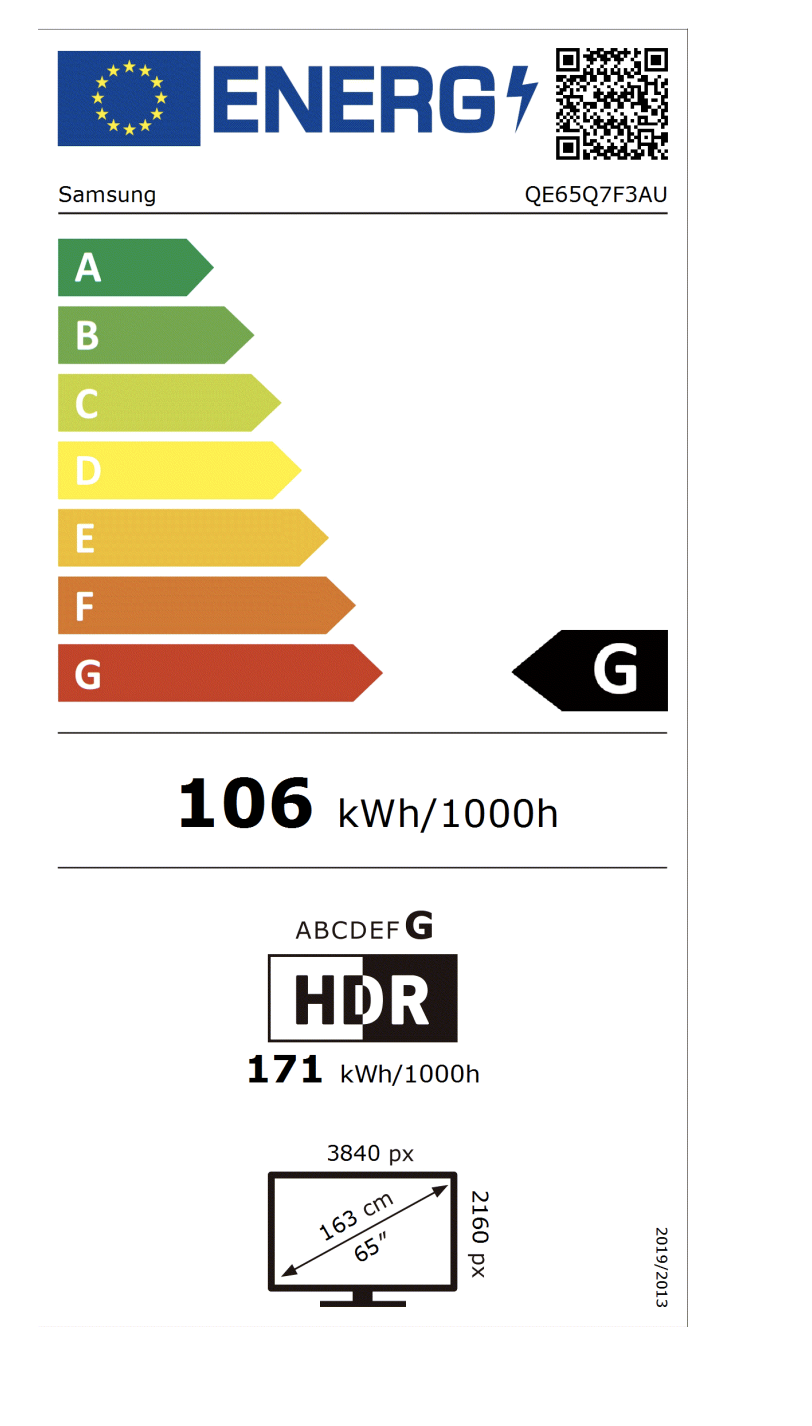 SAMSUNG QE65Q7F3AUXXN televisie 4K UHD - 65''