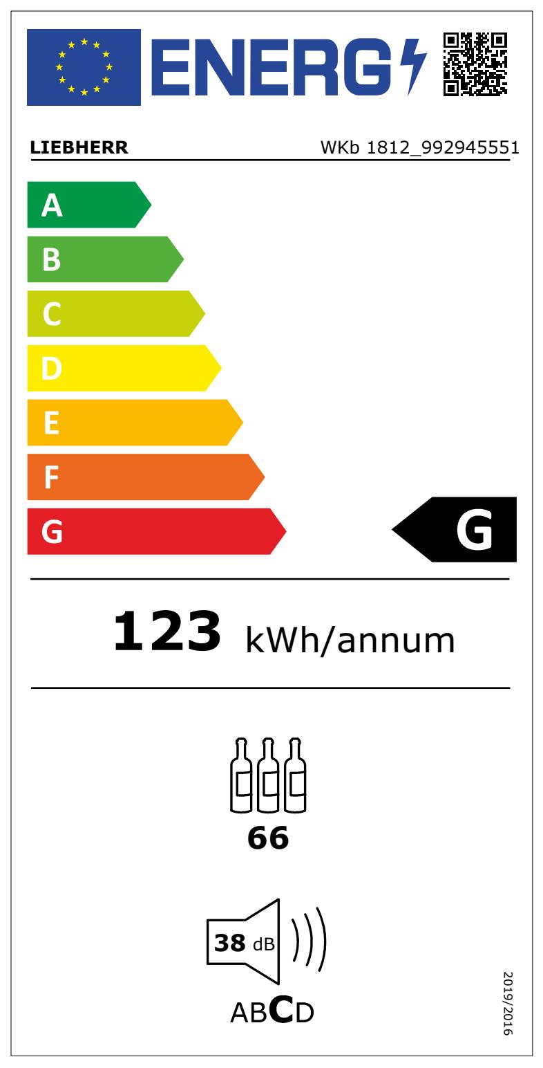 LIEBHERR WKB181222 vrijstaande wijnkoelkast