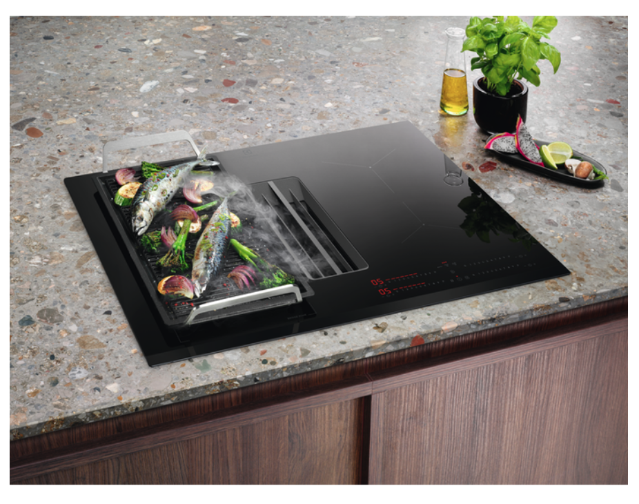ELECTROLUX KCC73443 600 kookplaat met afzuiging - 70cm