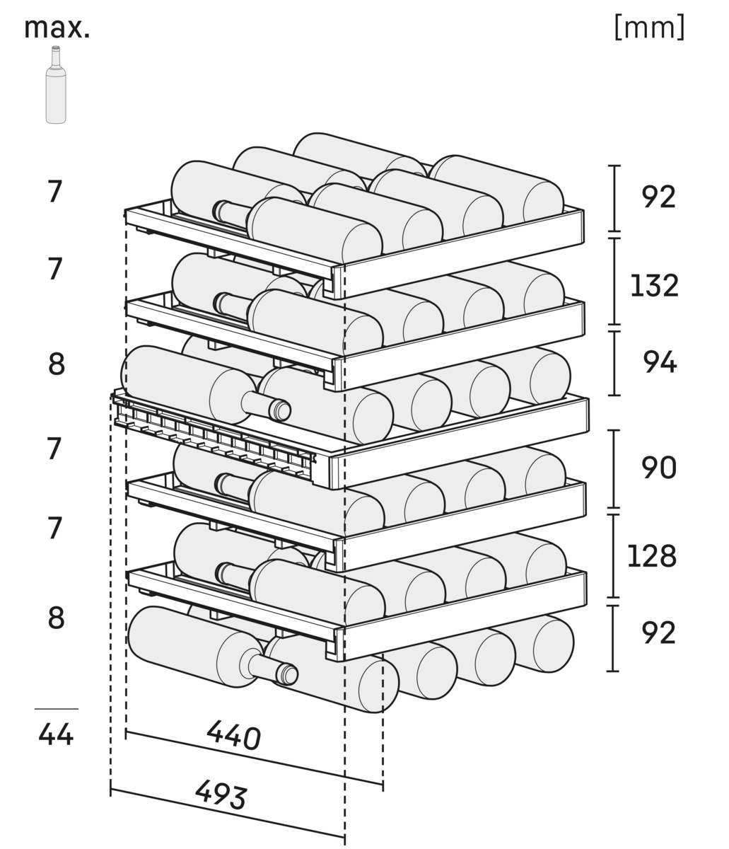 LIEBHERR SWNSTD529I20 vrijstaande wijnkoelkast