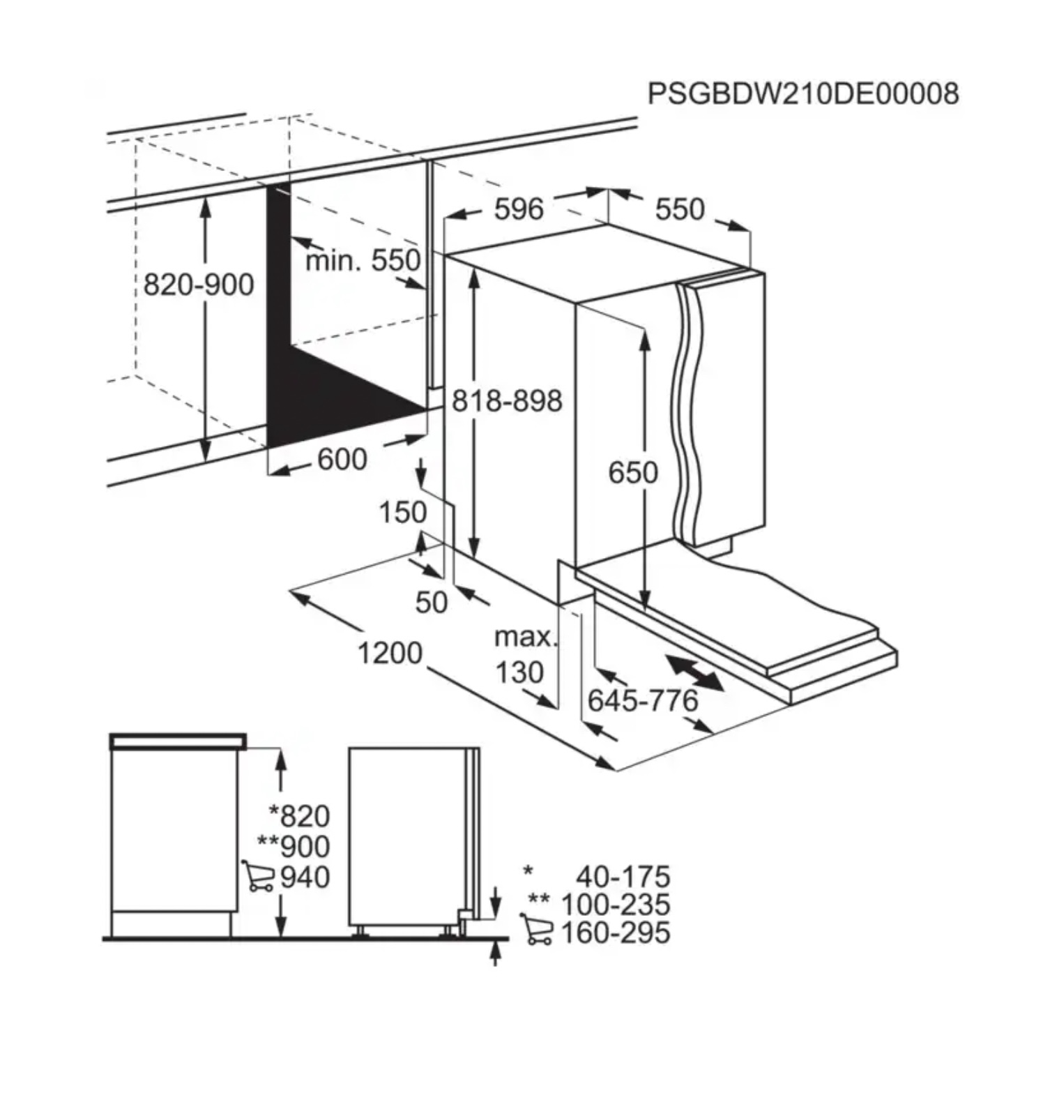 AEG FSS5261XZ 6000 vaatwasser volledig integreerbaar AEG FSS5261XZ 6000 vaatwasser volledig integreerbaar