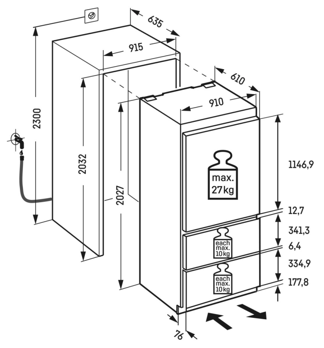 LIEBHERR ECBNE887020001 koel-/vriescombinatie - 203cm