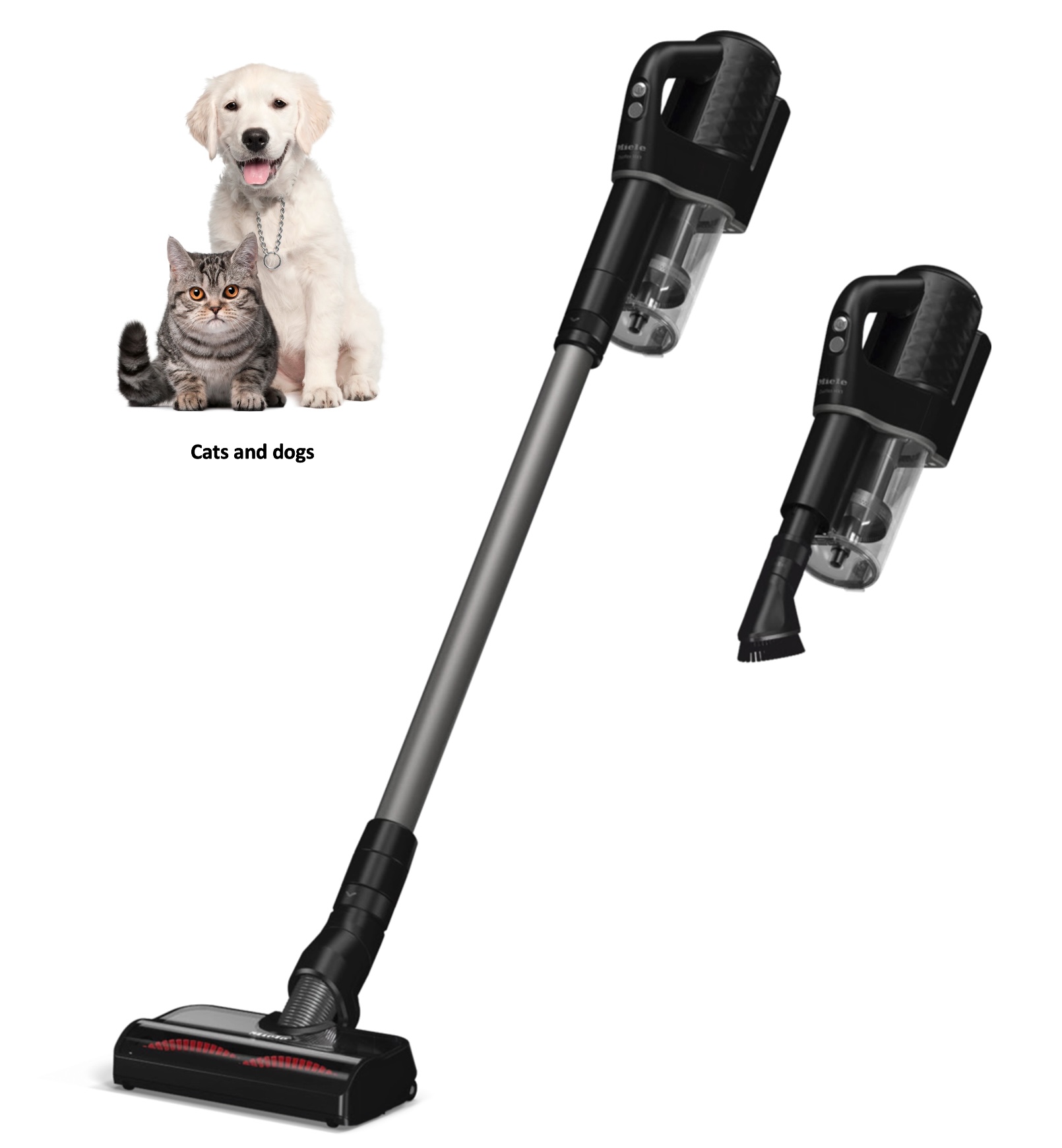 MIELE DUOFLEXHX1CATDOGZWART/ZWART DUOFLEX steelstofzuiger