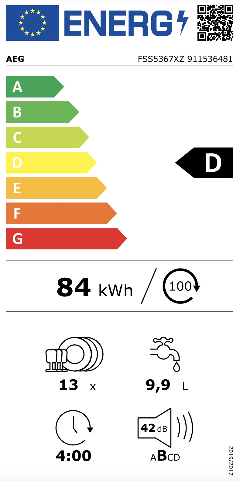 AEG FSS5367XZ 6000 vaatwasser volledig integreerbaar