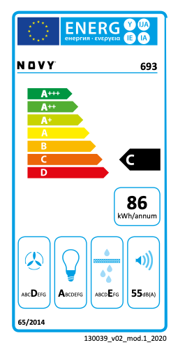 NOVY 693 telescopische dampkap - 90cm NOVY 693 telescopische dampkap - 90cm