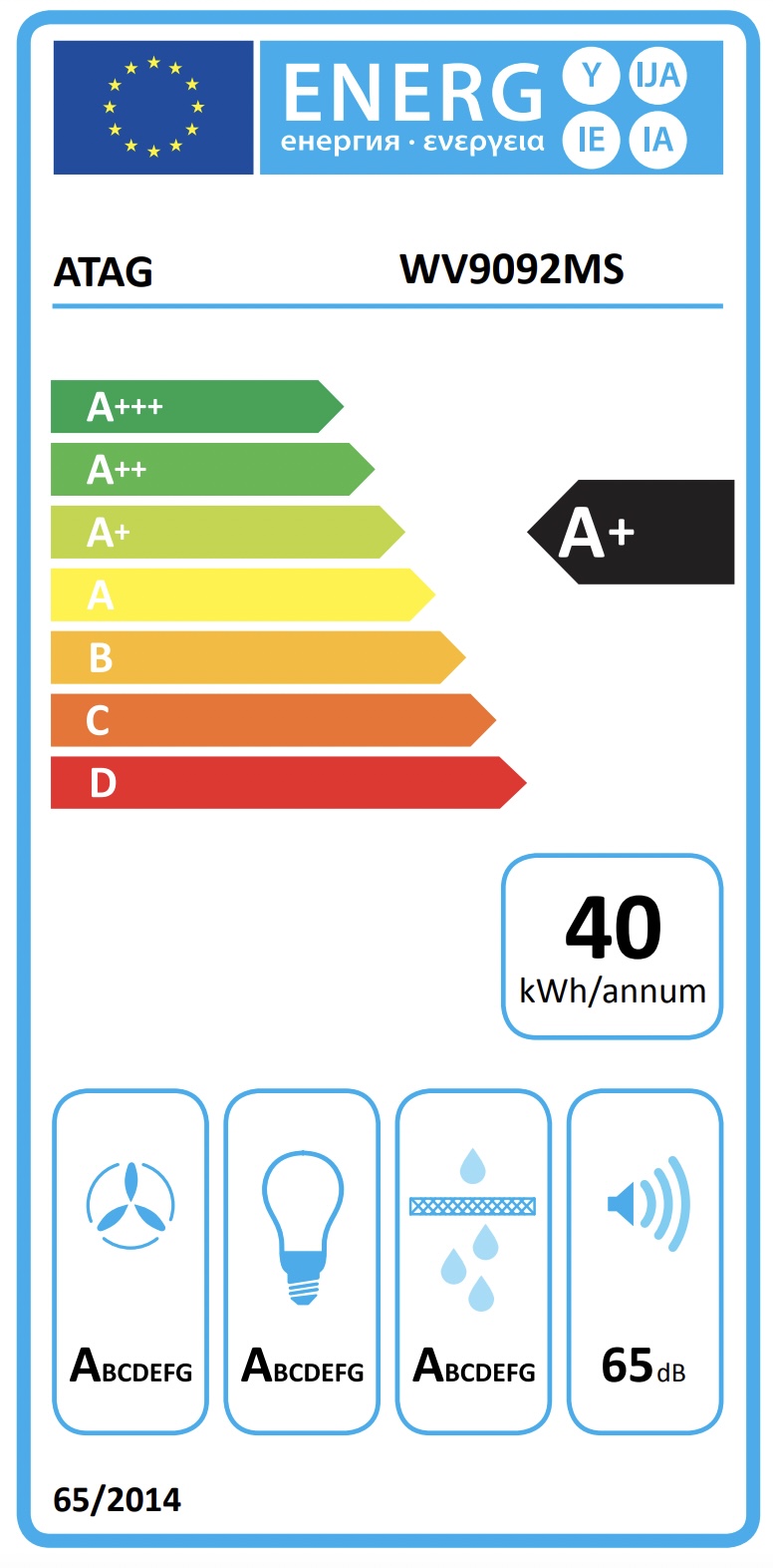 ATAG WV9092MS wandschouwdampkap - 90cm