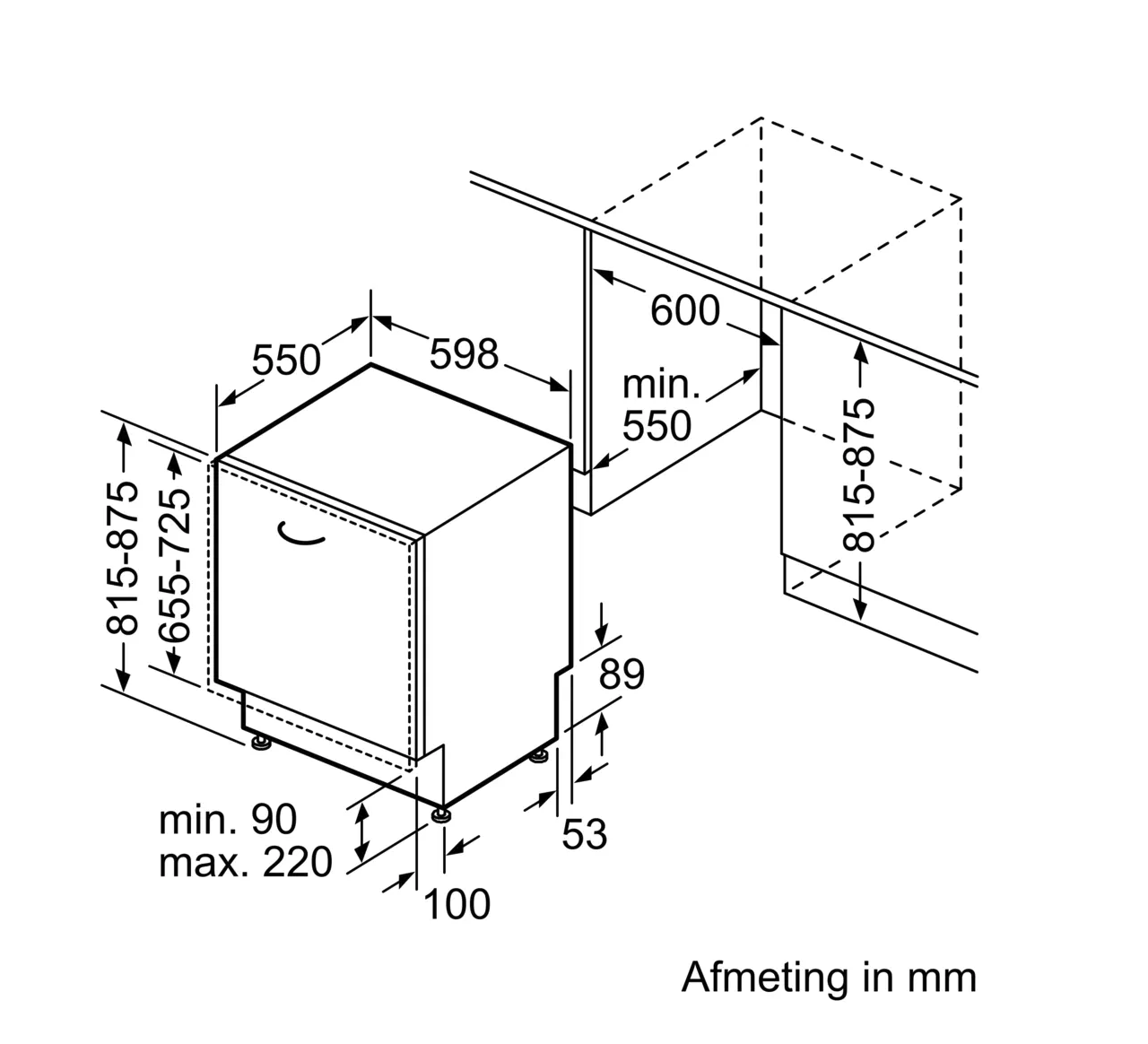 SIEMENS SN65TX08BE IQ500 vaatwasser volledig integreerbaar SIEMENS SN65TX08BE IQ500 vaatwasser volledig integreerbaar