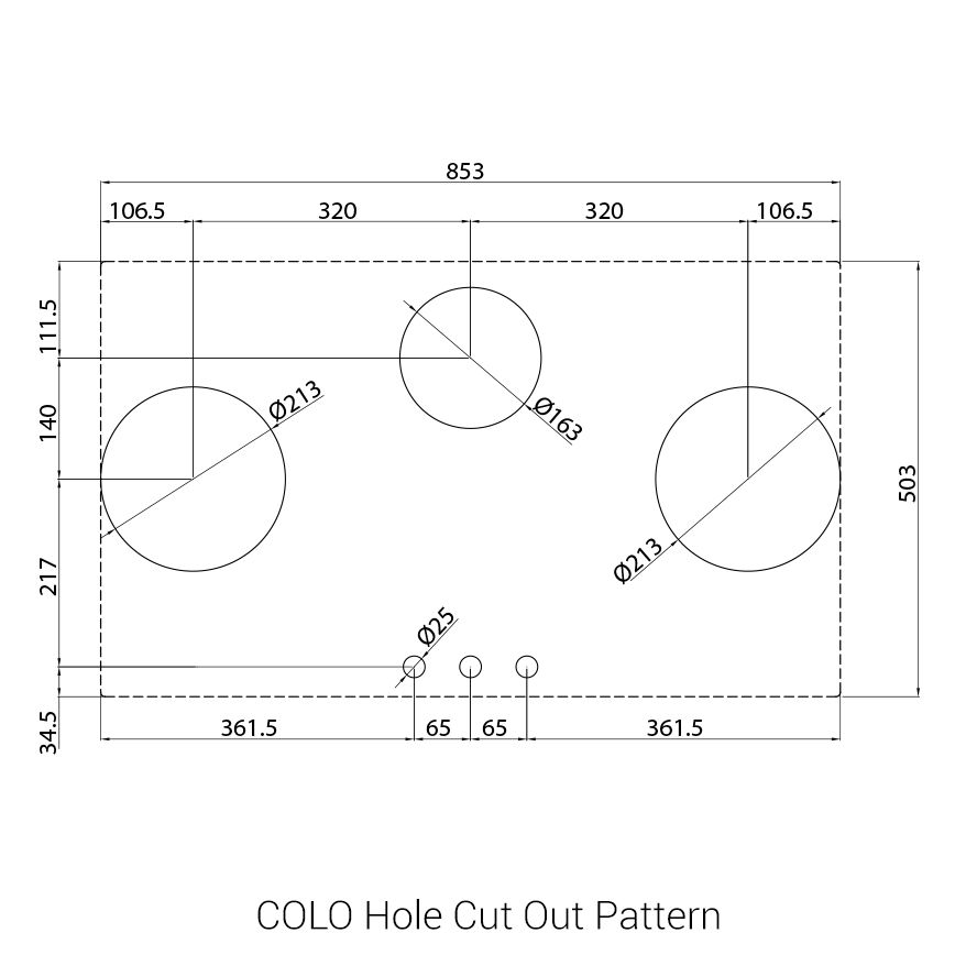 NOVY 56009 gaskookplaat - domino