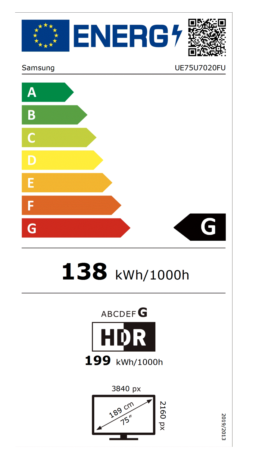 SAMSUNG UE75U7020FUXXN televisie UHD - 75"